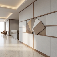 Revêtement mural intérieur moderne en aluminium encastré, panneau décoratif à grain de bois