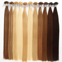 Extensiones de Cabello Lacio con Punta Plana 613 Beach Blonde, 100% Cabello Humano Virgen, Extensiones de Queratina, Cabello Vietnamita 12A, 30 Pulgadas
