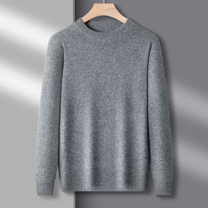 เสื้อสเวตเตอร์ผู้ชายปี 2026 แบบ OEM สำหรับฤดูหนาว ดีไซน์ลายถัก ผ้าฝ้าย แขนยาว คอกลม จั๊มเปอร์ เสื้อถักแบบสั่งทำ - Product Image 5