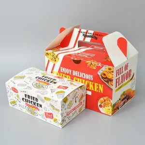 Kunden spezifische Take Away Food Grade koreanische Papier Hot Dog zu gehen Französisch gebratenes Huhn Karton Burger Box Drucken Fast-Food-Verpackung