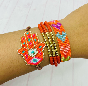 <span class=keywords><strong>Bracelet</strong></span> en <span class=keywords><strong>macramé</strong></span> bohème fait main avec perles, motif inspiré du métacarpus, meilleurs cadeaux de loisirs pour femmes, bracelets perlés tendance - Product Image 2