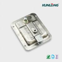 Serrure à panneau plat avec poignée à palette et cylindre de verrouillage à clé pour équipement de tamis vibrant et couvercles de machines industrielles
