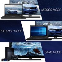 Câble HDMI bidirectionnel 4K60Hz vers DisplayPort avec câble d'alimentation USB pour PS5 Switch Desktop
