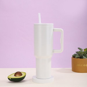 Gobelet isotherme en acier inoxydable tendance de 40 oz, grande capacité, imperméable, <span class=keywords><strong>mug</strong></span> à café de voyage avec poignée et paille - Product Image 6