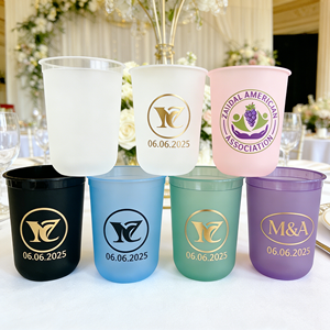 Bicchieri Riutilizzabili da 350ml in Plastica Opaca, Vendita all'Ingrosso, Personalizzabili, 9oz 16oz 20oz 32oz, per Birra, Feste, Bar, Matrimoni - Product Image 1