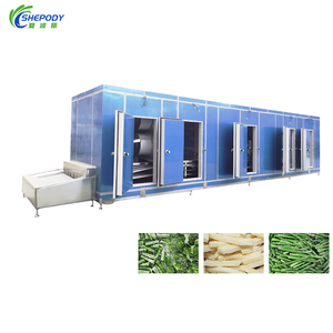 Congelador de túnel en espiral de baja temperatura Shepody con control de temperatura para congelación rápida de dumplings, maíz y zanahorias - Product Image 1