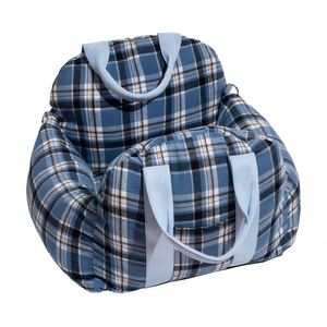 Nid de voiture pour animaux de compagnie en tissu à rayures et carreaux vintage, entièrement amovible, lavable, doux et confortable, universel quatre saisons, vente en gros - Product Image 4