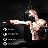 Meilleure vente Bandages de boxe en polyester fluorescent 3m 5m 180 pouces Semi-élasticité Bandages de boxe Logo personnalisé Élargir Velcro Enveloppes pour les mains de boxe