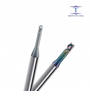 Fraise à queue <span class=keywords><strong>micro</strong></span>-carrée de haute précision en carbure de tungstène HRC55 sur mesure, 2-4 dents, pour aluminium, vente en gros - Product Image 4