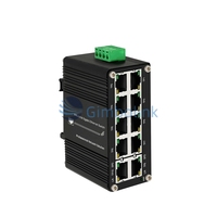 Commutateur Ethernet à Fibre Optique Industriel Mini Gimbo 10 Ports 10/100/1000T RJ45 Compact Convertisseur Média PoE Fibre Optique 5G
