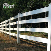Clôture de ferme en vinyle blanc à 4 rails Fentech, clôture en PVC, machine extrudeuse