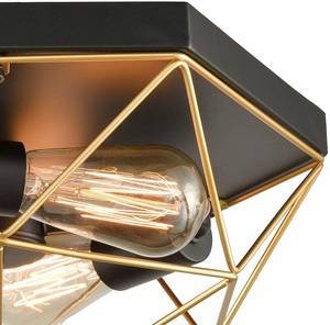 <strong>Ceiling</strong> Flush Mount Lighting 3 Bulb Black Gold or <strong>Silver</strong> Contemporary Pendant <strong>Light</strong> - Product Image 3
