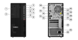 Station de travail tour ThinkStation P360 JLS FUTURE puissante avec processeur I5-12500, 16 Go de DDR5 4800 MHz, SSD PCIe 512 Go Gen 4 – En stock - Product Image 2