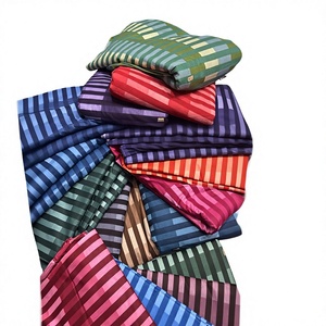 Khushbu Handicraft Eco-Friendly Cotton Combed Yarn Woven Striped <b>Fabric</b> Breathable Wrinkle Resistant Medium <b>Weight</b> 13372 Women's - Product Image 3