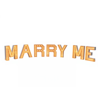 Ensemble de lettres lumineuses « MARRY ME » - Grand panneau LED pour proposition de mariage, décoration surprise pour hôtel de plage