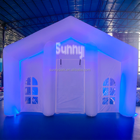 Tente de discothèque gonflable personnalisée Oxford imperméable avec éclairage LED, conception à ouverture rapide quatre saisons pour fêtes en plein air