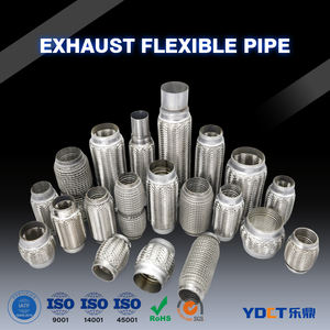 Tuyau flexible d'échappement en acier inoxydable 2,8 x 3 universel 2,5 x 8 x 12 Flex Pipe Inch System - Product Image 2