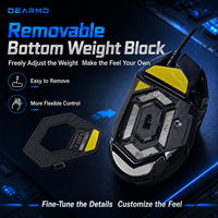 Mouse Gaming Optik Ergonomis Berkabel F35 USB LED 6 Tombol Dapat Diprogram Dapat Diisi Ulang untuk Tangan Kanan untuk Laptop/Desktop Gaming