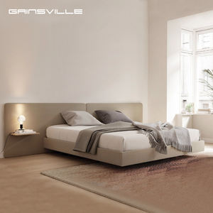 Modern Gestoffeerd Platformbed Met Verlengd Hoofdeinde En Zwevende Nachtkastjes | Luxe Minimalistisch Ontwerp - Product Image 1