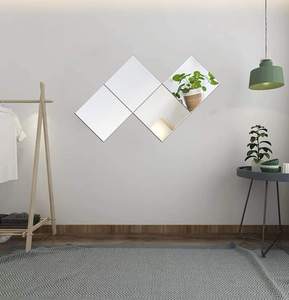 Zhanyu all'ingrosso 2mm infrangibile flessibile autoadesivo specchio da parete adesivo Dressing specchio parete montato a parete per la decorazione per la casa bagno - Product Image 4