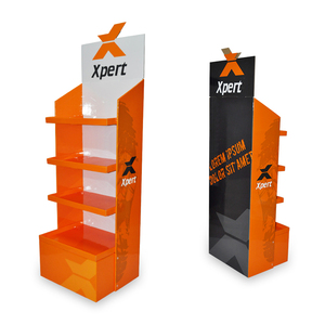 Personalizado cuatro estanterías POP Retail Sneaker zapato cartón FSDU piso soporte de exhibición para zapatos - Product Image 1