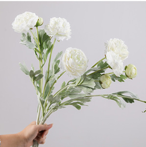 Flores Artificiales de Seda al por Mayor, con 3 Cabezas, para Decoración del Hogar, Sala de Estar, Venta Caliente, Decoración de Bodas - Product Image 2