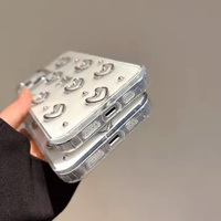 Mignon paillettes filles femmes arc Silicone TPU téléphone étui pour iphone 17 16 Pro Max 15 14 13 clair argent nœud papillon diamant couverture