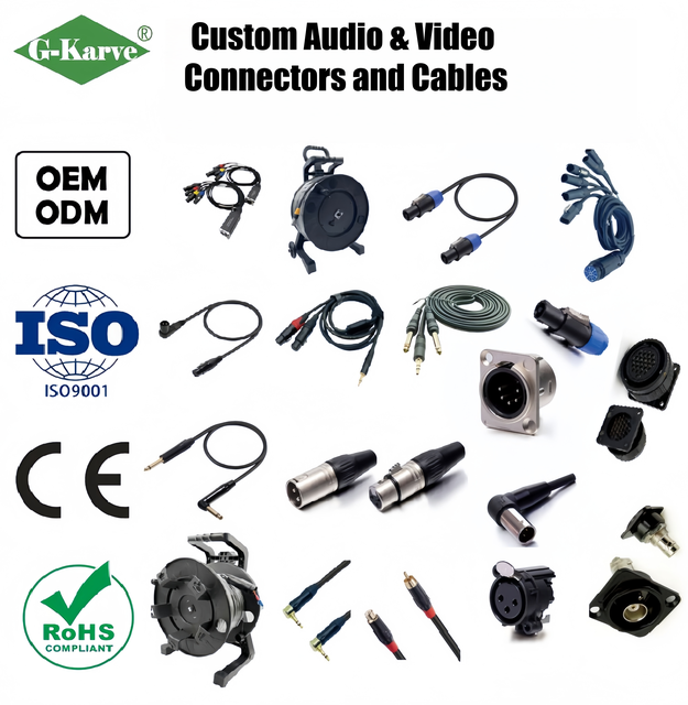 Custom OEM Audio Video Connectors & Multi-Core Cable Assembly for Stage Broadcast Performance Engineering