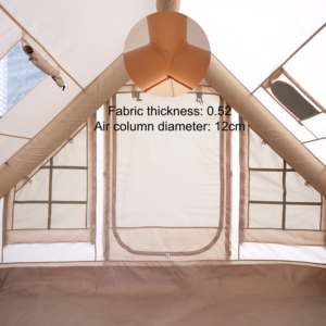 Luxury Air <b>Tent</b> with Hand Pump Easy Setup <b>Waterproof</b> Windproof 4 Seasons Double Layer Oxford Cabin <b>Tent</b> with Mesh Chimney Window - Product Image 5