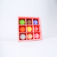 Boîte à pâtisserie haut de gamme Saint Valentin rose 3 4 9 12 16 cavités fraise chocolat Biscuit avec couvercle transparent insère boîte à Dessert