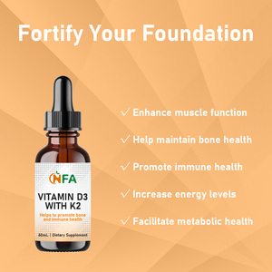 Custom Label Vitamin D3 K2 Liquid Drops Helps Support Muscle Function and Maintain Bone Health Multivitamin <b>Supplement</b> - Product Image 2