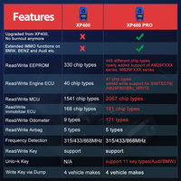 Outil d'accessoires de programmation de clés XP400Pro pour IM508 IM508S IM608 IM608 Pro - Analyseur de moteur Benz avec logiciel gratuit