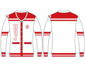 Cárdigan Acrílico Bordado para Mujer con Diseño de Heroínas de Jericó |   Suéteres de Lana Tejidos a Mano Personalizados para Mujer con Bordado Masónico HOJ - Product Image 4