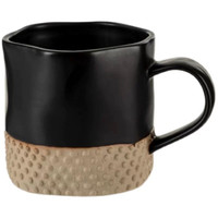 Mug à café en porcelaine rustique fait main avec motif géométrique nordique pour le thé de l'après-midi et l'utilisation en couple
