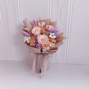 Factory Wholesale Valentines Mothers Day Gifts Champagne Real <strong>Forever</strong> Everlasting Preserved Roses Box Flower <strong>Bouquets</strong> - Product Image 4