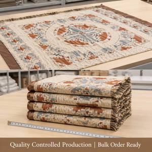 Manta de Picnic Boho Personalizada, <span class=keywords><strong>Tapiz</strong></span> Tejido Geométrico con Borlas de Algodón, Alfombra para Exteriores, Decoración del Hogar, Fabricante OEM - Product Image 4