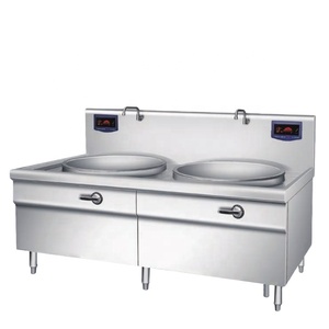 GRAZIA Commerciale In Acciaio Inox Attrezzature Da Cucina 12KW Doppio Piano Cottura A Induzione Wok - Product Image 2