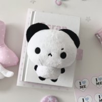 [Panda Toast] Porte-clés en peluche Panda Hmph aux sourcils inversés de la série ZOOOWO