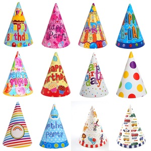 Chapeaux en papier pour fête d'<span class=keywords><strong>anniversaire</strong></span> adulte, décorations et fournitures de fête, chapeaux triangulaires et chapeaux couronnes - Product Image 1