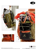 Sac à dos de randonnée professionnel série Quye, système de suspension en toile légère anti-pression, couleurs contrastées