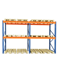 Étagère à palettes à poutres sélectives en acier réglable avec surface thermolaquée pour le stockage en supermarché et en entrepôt