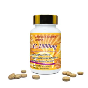 1000MG Viamin <span class=keywords><strong>C</strong></span> <span class=keywords><strong>Masticabili</strong></span> Sapore D'arancia Tablet per Lo Sbiancamento Della Pelle - Product Image 1