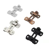 Lot de 2 loquets de porte en bois pour extérieur, loquet rabattable à 90 degrés en acier inoxydable pour portes coulissantes