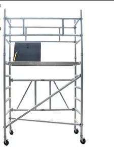 Échafaudage mobile galvanisé à roulettes avec stabilisateurs, fourni directement par l'usine - Product Image 1
