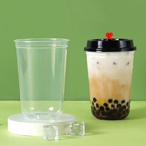 Couvre-gobelets jetables en plastique PP transparents en forme de U de 90 mm pour boissons, thé au lait, vodka, eau minérale, boissons froides - Product Image 3