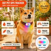 Pelacak GPS Mini Pintar Baru untuk Hewan Peliharaan dengan Pelacakan Lokasi Real-time dan Fungsi GEO Fence untuk Anjing dan Kucing