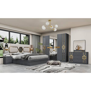 ชุดห้องนอนไม้หรูหราทันสมัยสั่งทำพิเศษ เตียงคิงไซส์/ควีนไซส์ พร้อมที่เก็บของ สำหรับบ้านหรือโรงแรม สำหรับอพาร์ทเมนต์หรือวิลล่า - Product Image 3