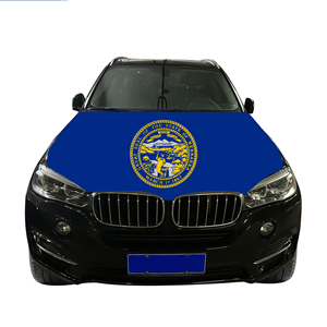 Couverture nationale de capot de voiture abordable drapeau Nebraska couverture de moteur de voiture drapeau usine vente directe <span class=keywords><strong>tissu</strong></span> polyester - Product Image 2