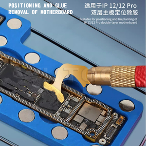 Piattaforma di posizionamento magnetico MECHANIC IBGA-12 per la riparazione di schede madri BGA a doppio strato di telefoni cellulari, stencil per iPhone - Product Image 5
