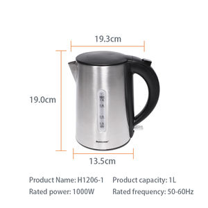 Bouilloire électrique sans fil Honeyson 1L avec plateau, en acier inoxydable, pour usage domestique - Product Image 2